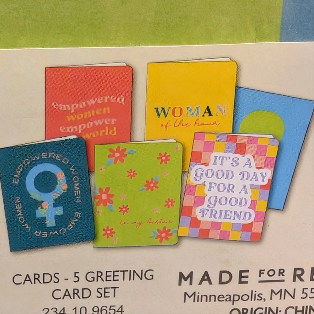 🚨 $5 w/Bundle 2+Items 🔥 5 CARDS & Envelopes Celebrate Women Greeting Empower